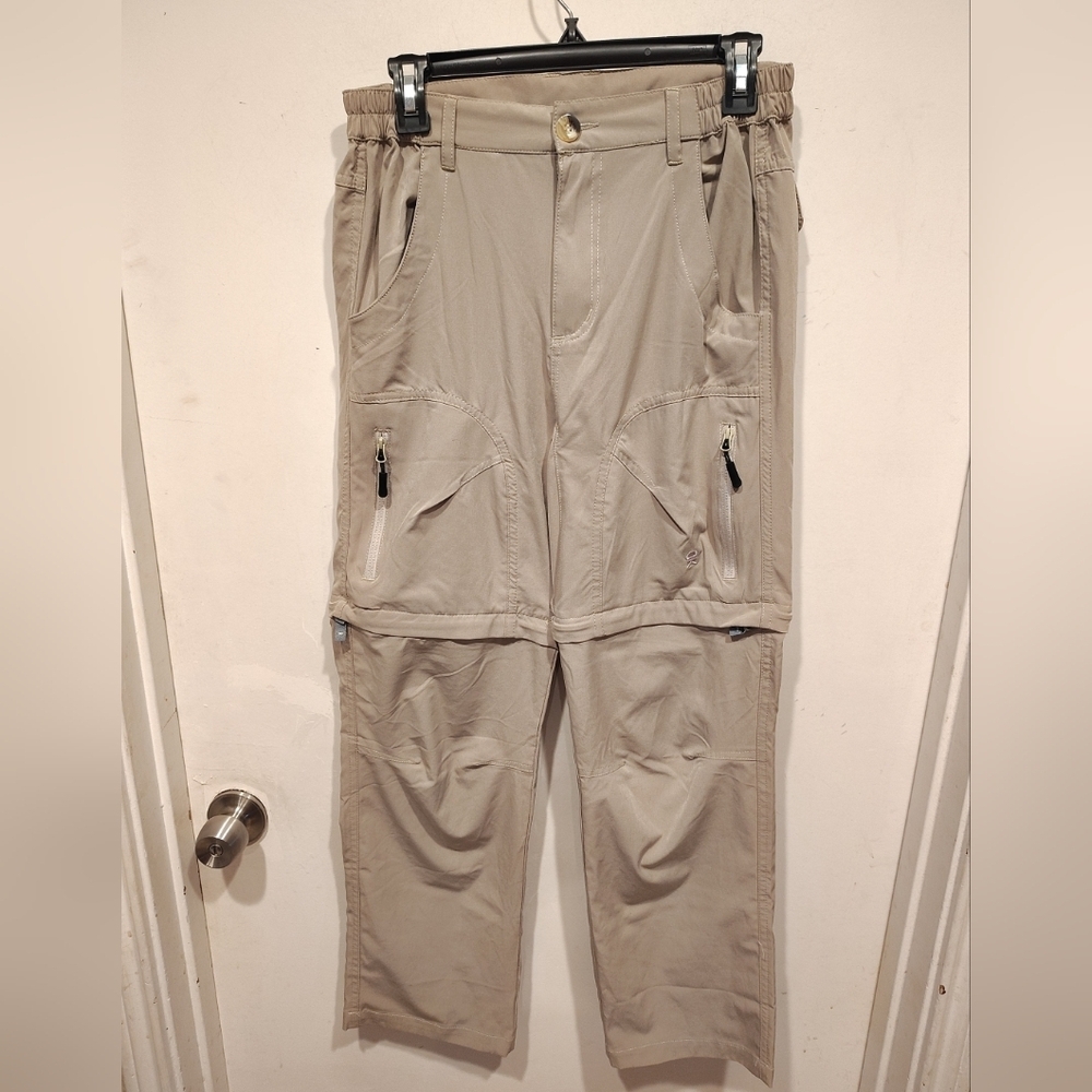Little Donkey Andy Women's Tan Lightweight Convertible Hiking Pants S Gorpcore